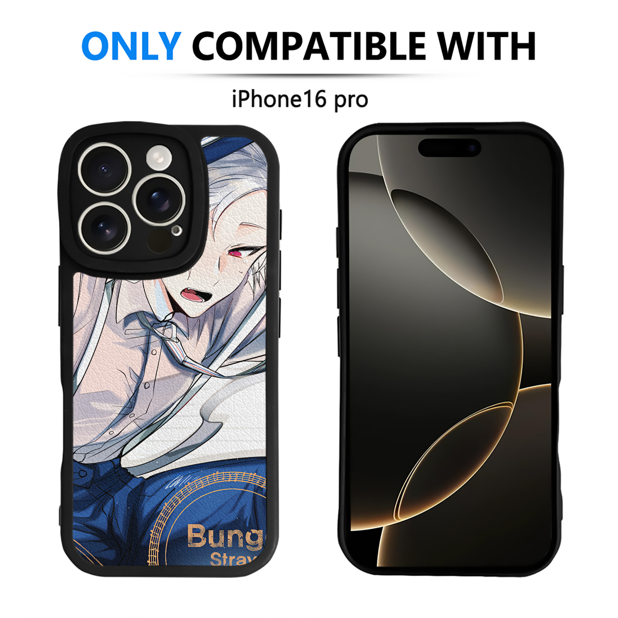 （画像用） 文豪ストレイドッグス Bungo Stray Dogs 【iPhone 16シリーズ対応】シリコンスマホケース（レザー調） 材質：シリコン